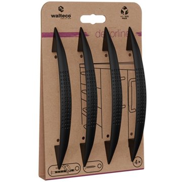 

Walteco Set nábytkových úchytek Jamo rozteč 128 mm, matné černé, 4 ks