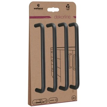 

Walteco Set nábytkových úchytek Gissi rozteč 160 mm, matné černé, 4 ks