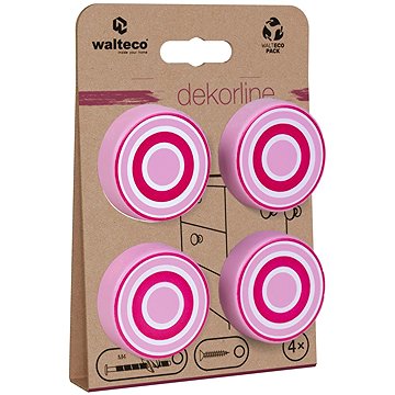 

Walteco Set nábytkových knopek, kroužky růžové, průměr 40 mm, 4 ks