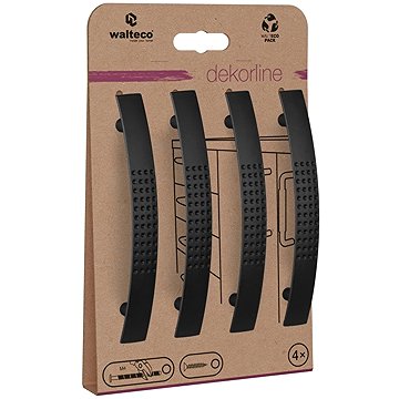 

Walteco Portos Set nábytkových úchytek rozteč 96 mm, matná černá, 4 ks