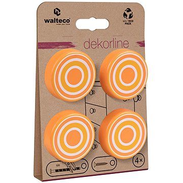

Walteco Set nábytkových knopek, kroužky oranžové, průměr 40 mm, 4 ks