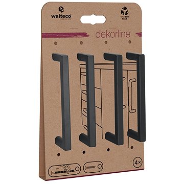 

Walteco Set nábytkových úchytek Prisma rozteč 96 mm, matné černé, 4 ks