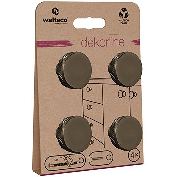 

Walteco Set nábytkových knopek Dieren, průměr 30 mm, aluminium elox, hnědé, 4 ks