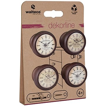 

Walteco Set nábytkových knopek Clock, průměr 40 mm, ořech, 4 ks