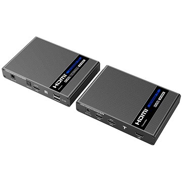 

PremiumCord HDMI 2.0 KVM extender Ultra HD 4kx2k@60Hz na 70m s přenosem USB