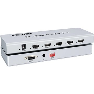 

PremiumCord HDMI 2.1 splitter 1-4 porty, 8K@60Hz, 4K@120Hz, 1080p, HDR