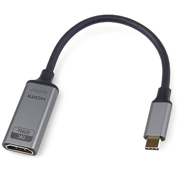 PremiumCord Adaptér USB-C na HDMI rozlišení obrazu 8K@60Hz,4K@144Hz Aluminium 20cm