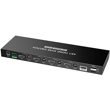 

PremiumCord 4K@60Hz HDMI2.0 KVM switch 4:1 s dálkovým ovladačem