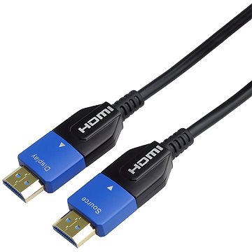 PremiumCord Ultra High Speed HDMI 2.1 optický AOC fiber kabel 8K@60Hz, zlacené konektory 20 m