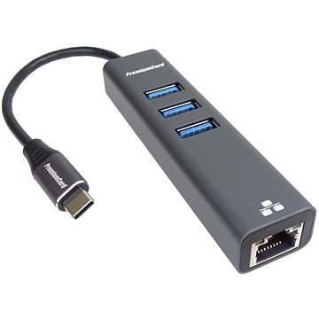 

PremiumCord Adapter USB-C na Gigabit 10/100/1000Mbps + 3x USB3.2 konektor