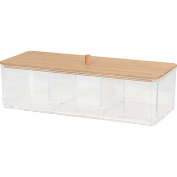 

Eleganza Organizér na kosmetiku s bambusovým víkem