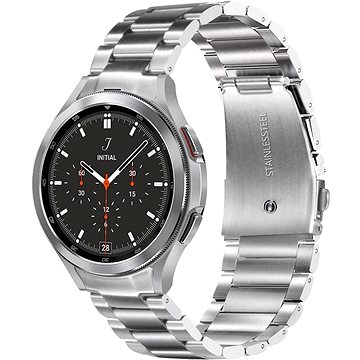 

Drakero Kovový pro Samsung Galaxy Watch 4, 5, 6, 7 (44/45/46 mm) stříbrný