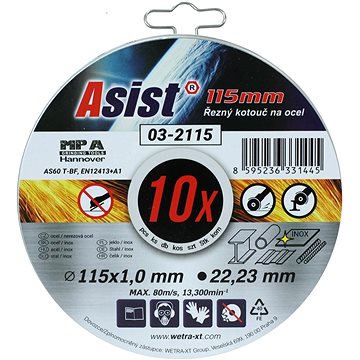 

ASIST INOX 115 × 1 mm, 10 ks