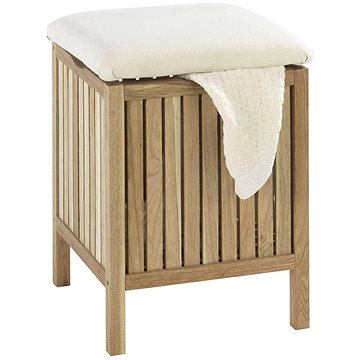

Wenko Norway Koupelnový taburet na prádlo, 2 v 1, 52 × 39 × 39 cm