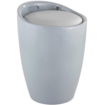 

Wenko Taburet Candy Grey, koš na prádlo, 2 v 1