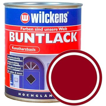 

Wilckens Syntetická vrchní barva vysoký lesk Buntlack Hochglaezend 750 ml, tmavě červená