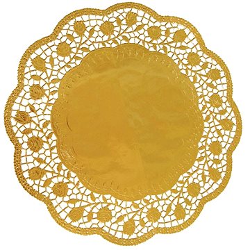 

Wimex Dekorativní krajka kulatá zlatá, průměr 30 cm - 4 ks