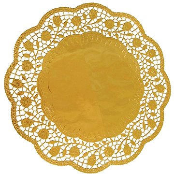 

Wimex Dekorativní krajka kulatá zlatá, průměr 32 cm - 4 ks
