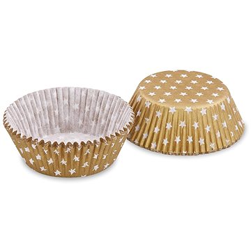 

Wimex Cukrářský košíček Hvězdy bílo/zlatý průměr 50 × 30 mm - 40 ks