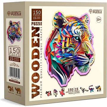 

WOODEN CITY Dřevěné puzzle Barevný tygr 150 dílků