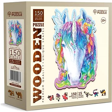 

WOODEN CITY Dřevěné puzzle Stylový jednorožec 150 dílků