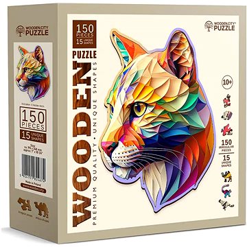 

WOODEN CITY Dřevěné puzzle Barevná puma 150 dílků