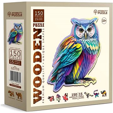 

WOODEN CITY Dřevěné puzzle Moderní sova 150 dílků
