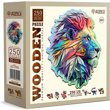 

WOODEN CITY Dřevěné puzzle Moderní lev 250 dílků