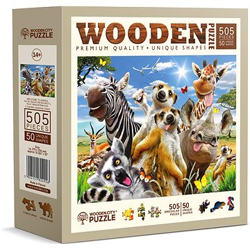 

WOODEN CITY Dřevěné puzzle Vítejte v Africe 505 dílků