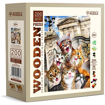 

WOODEN CITY Dřevěné puzzle Koťata v Londýně 200 dílků