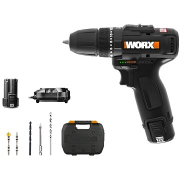 

WORX Vrtačka AKU 12V 38 Nm WX121 (2x2 Ah) + sada vrtáků 5ks