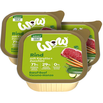

WOW paštika Hovězí s karotkou Adult 3 × 150 g