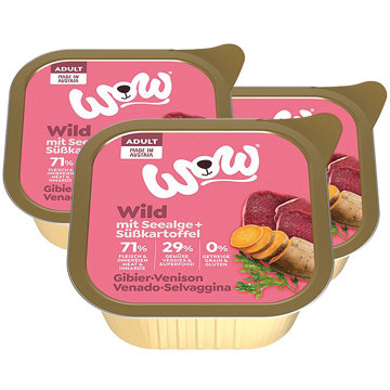 

WOW paštika Zvěřina s batáty Adult 3 × 150 g
