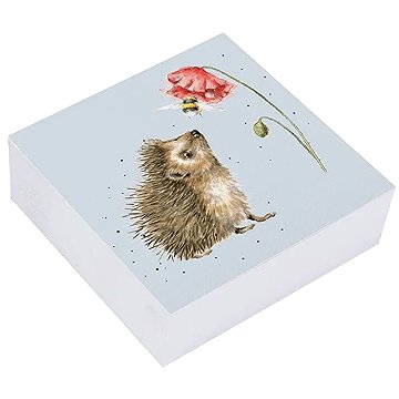 Wrendale Designs Samolepicí bloček Ježek a čmelák