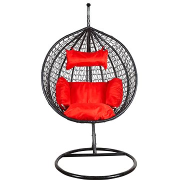 

Aga Závěsné křeslo Orta Black, red