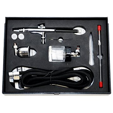 

Siva Airbrush sada s rozprašovací tryskou 0,2 mm / 0,3 mm / 0,5 mm