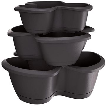 

PROSPERPLAST Respana trio Květináč na bylinky 47 cm antracit