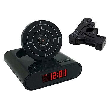 

APT Digitální budík v podobě střeleckého terče s pistolí černý