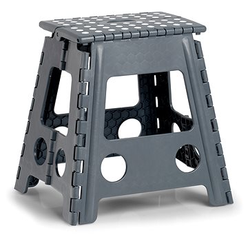

ZELLER Skládací stolička 38,5 × 31,5 × 39 cm, nosnost 150 kg šedá