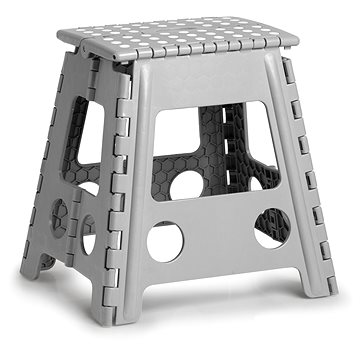 

ZELLER Skládací stolička 38,5 × 31,5× 39 cm, nosnost 150 kg světle šedá