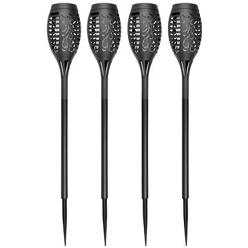

Gardlov 23560 Zahradní solární pochodeň 12 LED, 3.7 V , 51 cm, 4 ks