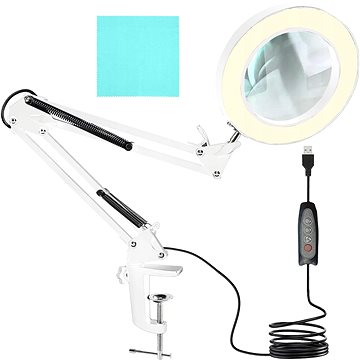 

Izoxis 23894 Multifunkční lampa s lupou 32 LED, USB, bílá