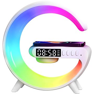 

GGV 5093 Multifunkční RGB Chytrá LED noční lampa s 15 W QI nabíječkou a Bluetooth reproduktorem