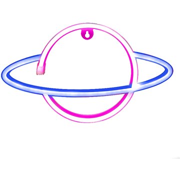 

Aca Lighting Neonová lampička Saturn, 3× AA baterie/USB kabel, IP20, modrá a růžová barva