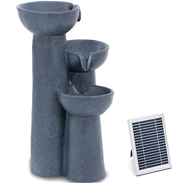 

HILVERT Fontána solární s LED osvětlením, 3 mísy, 3 W