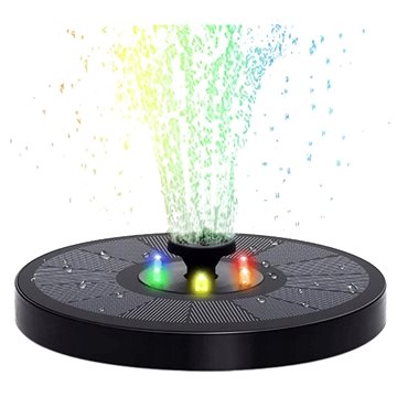 

APT Fontána solárná s RGB LED osvětlením, černá