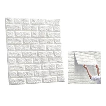 

MDS 3D Samolepící tapeta/panel 77 × 70 cm imitace bílá cihla