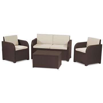 

KETER Set s úložným stolem Modena, hnědá/taupe