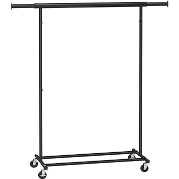 

SONGMICS Věšák na oblečení, stojan na kolečkách, 92 – 132 × 45 × 160 cm, černý
