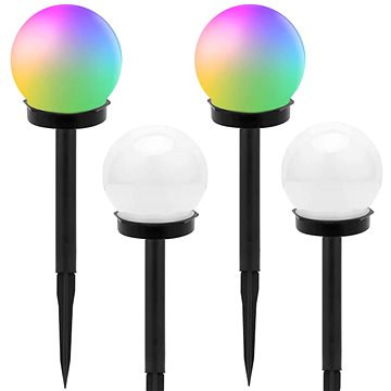 

Verk 12284 Zahradní solární lampa koule RGB, 10 cm, IP65, 4 ks